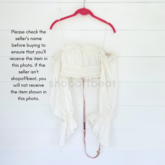 NEW House of CB Tula Off Shoulder Top White XS - Picture 15 of 17